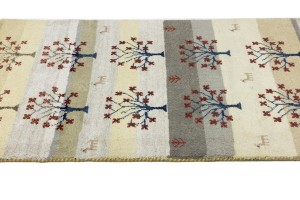 Multicolored Pictorial Tribal 3X5 Indo-Gabbeh Oriental Rug