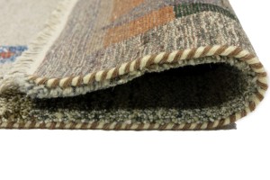 Multicolored Pictorial Tribal 3X5 Indo-Gabbeh Oriental Rug