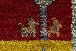Multicolored Pictorial Tribal 3X5 Indo-Gabbeh Oriental Rug