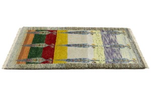 Multicolored Pictorial Tribal 3X5 Indo-Gabbeh Oriental Rug