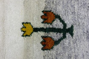 Cream Gray Pictorial Tribal 4X6 Indo-Gabbeh Oriental Rug