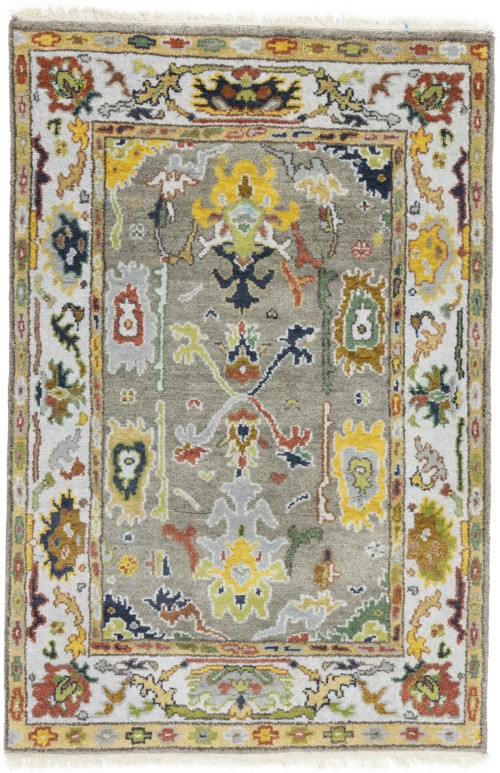 Floral Colorfast 4X6 Oushak Chobi Oriental Rug