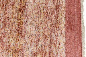 Maroon Red Border Tribal 4'6X6'5 Indo-Gabbeh Oriental Rug