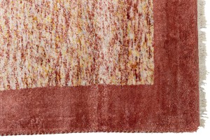 Maroon Red Border Tribal 4'6X6'5 Indo-Gabbeh Oriental Rug