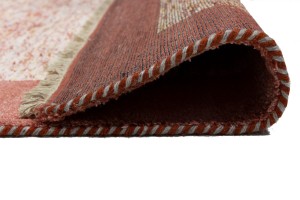 Maroon Red Border Tribal 4'6X6'5 Indo-Gabbeh Oriental Rug