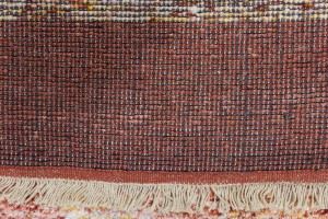 Maroon Red Border Tribal 4'6X6'5 Indo-Gabbeh Oriental Rug