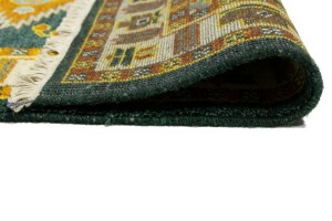 Dark Gray Geometric 3X8 Kazak Oriental Runner Rug