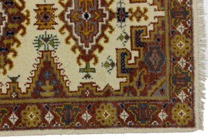 Cream Tribal 3X10 Indo-Viss Oriental Runner Rug