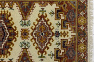Cream Tribal 3X10 Indo-Viss Oriental Runner Rug