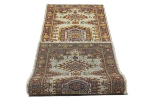 Cream Tribal 3X10 Indo-Viss Oriental Runner Rug