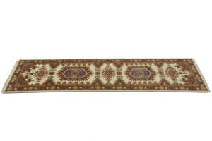 Cream Tribal 3X10 Indo-Viss Oriental Runner Rug