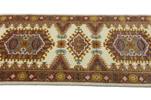Cream Tribal 3X10 Indo-Viss Oriental Runner Rug