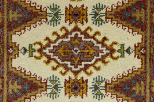 Cream Tribal 3X10 Indo-Viss Oriental Runner Rug