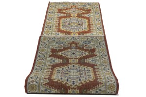 Rusty Red Tribal 2'6X9'9 Indo-Viss Oriental Runner Rug