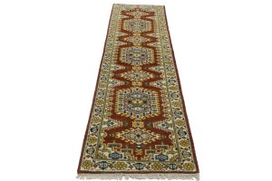Rusty Red Tribal 2'6X9'9 Indo-Viss Oriental Runner Rug