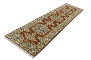Rusty Red Tribal 2'6X9'9 Indo-Viss Oriental Runner Rug