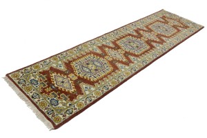 Rusty Red Tribal 2'6X9'9 Indo-Viss Oriental Runner Rug