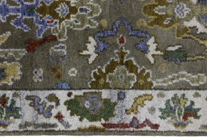 Floral Colorfast 2'7X9'5 Oushak Chobi Oriental Runner Rug