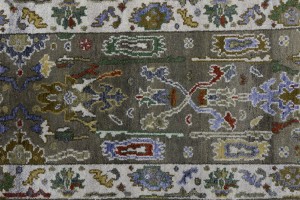 Floral Colorfast 2'7X9'5 Oushak Chobi Oriental Runner Rug