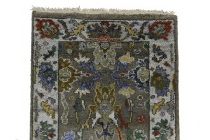 Floral Colorfast 2'7X9'5 Oushak Chobi Oriental Runner Rug