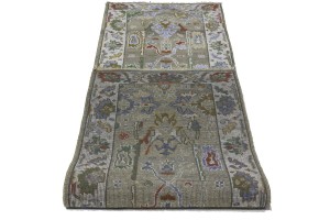 Floral Colorfast 2'7X9'5 Oushak Chobi Oriental Runner Rug