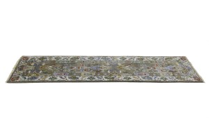Floral Colorfast 2'7X9'5 Oushak Chobi Oriental Runner Rug