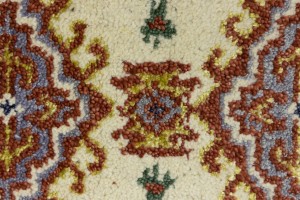 Cream Tribal 2'7X9'5 Indo-Viss Oriental Runner Rug