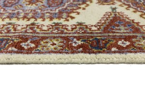 Cream Tribal 2'7X9'5 Indo-Viss Oriental Runner Rug