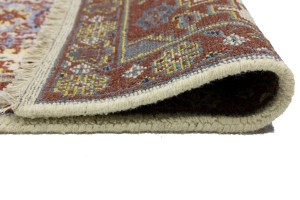 Cream Tribal 2'7X9'5 Indo-Viss Oriental Runner Rug