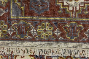 Cream Tribal 2'7X9'5 Indo-Viss Oriental Runner Rug