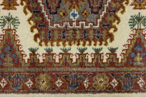 Cream Tribal 3X10 Indo-Viss Oriental Runner Rug