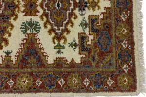 Cream Tribal 3X10 Indo-Viss Oriental Runner Rug