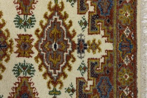 Cream Tribal 3X10 Indo-Viss Oriental Runner Rug