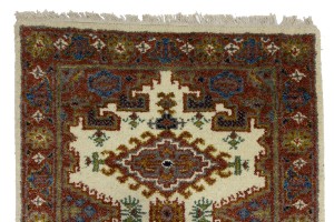 Cream Tribal 3X10 Indo-Viss Oriental Runner Rug