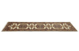 Cream Tribal 3X10 Indo-Viss Oriental Runner Rug