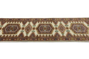 Cream Tribal 3X10 Indo-Viss Oriental Runner Rug