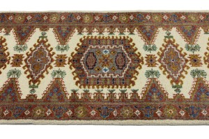 Cream Tribal 3X10 Indo-Viss Oriental Runner Rug