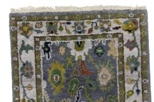 Floral Colorfast 2'7X9'7 Oushak Chobi Oriental Runner Rug