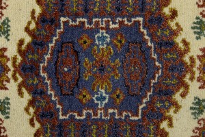 Cream Tribal 3X10 Indo-Viss Oriental Runner Rug