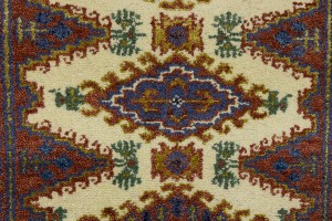 Cream Tribal 3X10 Indo-Viss Oriental Runner Rug