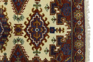 Cream Tribal 3X10 Indo-Viss Oriental Runner Rug