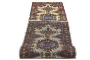 Cream Tribal 3X10 Indo-Viss Oriental Runner Rug