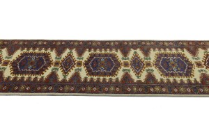 Cream Tribal 3X10 Indo-Viss Oriental Runner Rug