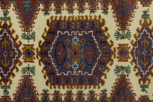 Cream Tribal 3X10 Indo-Viss Oriental Runner Rug