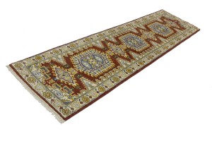 Rusty Red Tribal 3X10 Indo-Viss Oriental Runner Rug