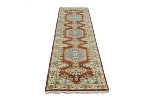 Rusty Red Tribal 3X10 Indo-Viss Oriental Runner Rug