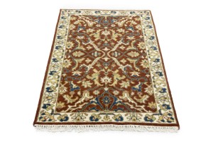 Rust Floral 3X5 Chobi Oriental Rug
