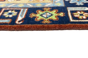Rust Geometric 4X6 Kazak Oriental Rug