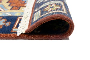 Rust Geometric 4X6 Kazak Oriental Rug