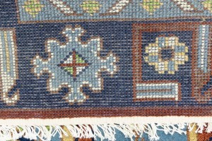 Rust Geometric 4X6 Kazak Oriental Rug